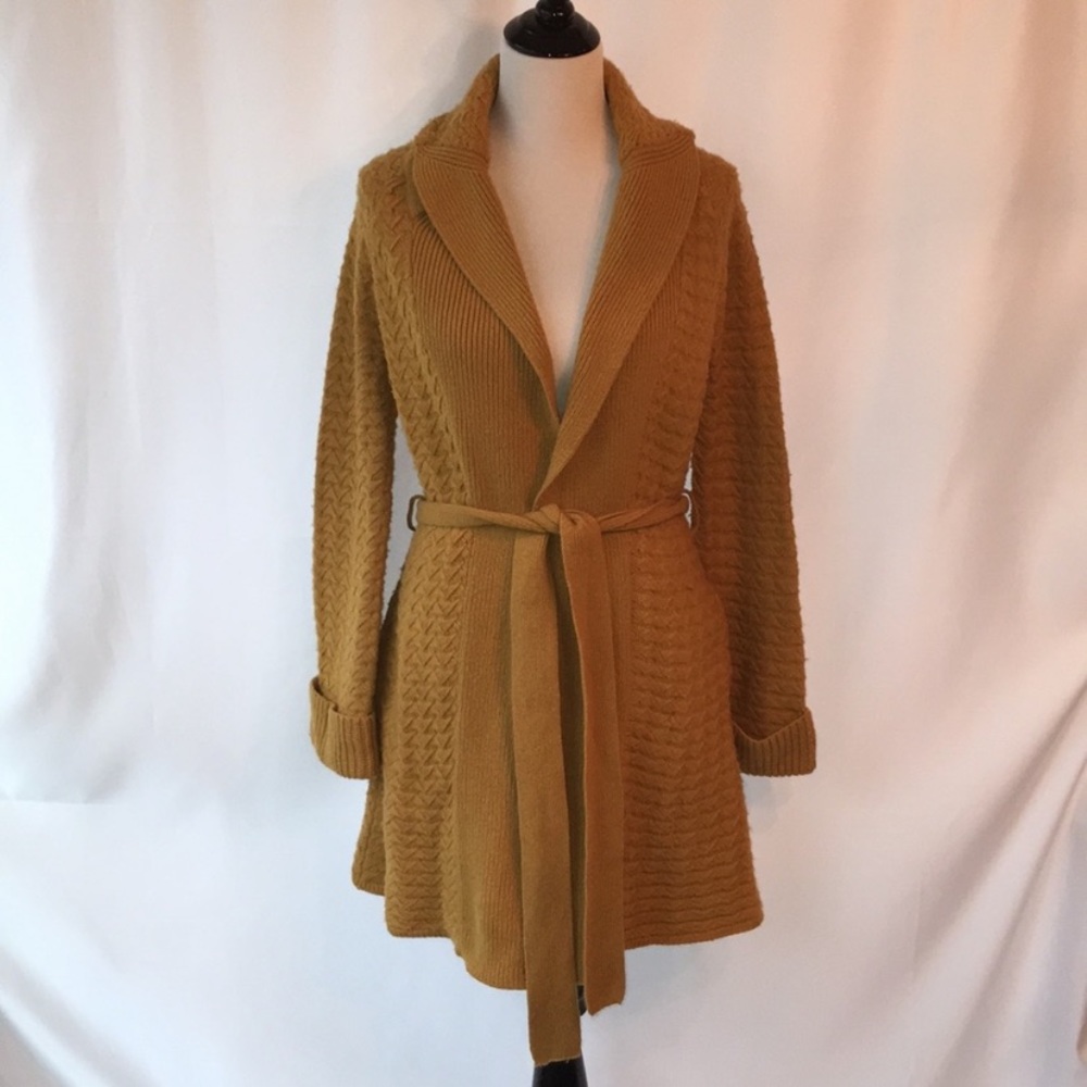 Mustard Wrap Sweater by Robin from Anthropologie